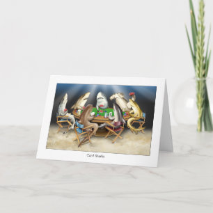 Cartes de jeu pour requins Carte d'anniversaire po