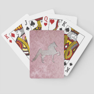 Cartes de jeu pourpres patinées de Saddlebred