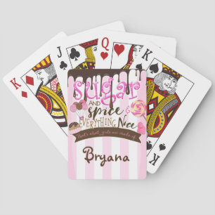 Cartes de jeu roses personnalisées Sugar & Spice G