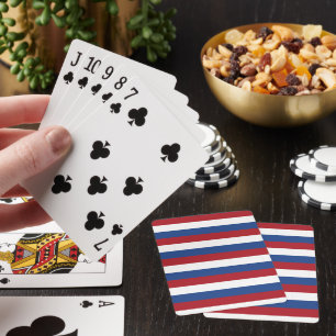 Cartes de jeu rouge blanc et bleu