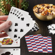 Cartes de jeu rouge blanc et bleu