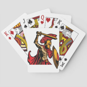Cartes de jeu spartiates de guerrier