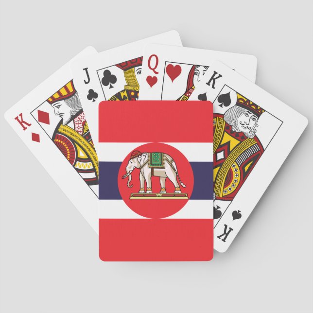 Cartes de jeu thaïlandaises de drapeau (dos)