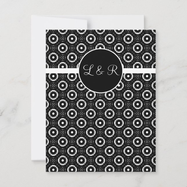cartes de jeu, vegas mariage monogramme rsvp (Devant)