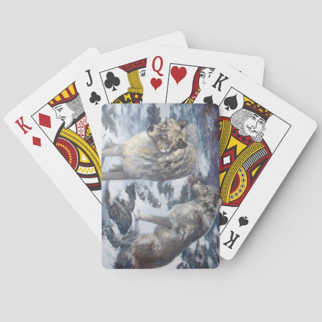 Cartes de jeu Wolf Pair (dos)