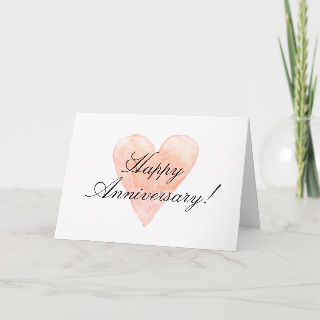 Cartes de Jour d'anniversaire avec cœur romantique (Devant)