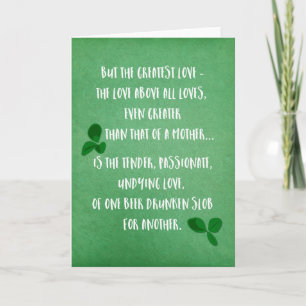 Cartes de Jour Funny Saint Patricks Épouses de boi