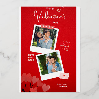 Cartes de jour personnalisées pour les Valentines 