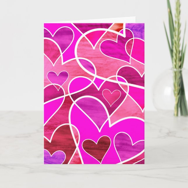 Cartes de Jour Valentines Abstraites (Devant)