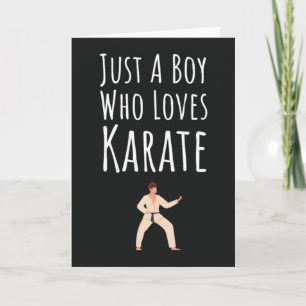 Cartes de karaté mignonnes pour bébé garçon arts m