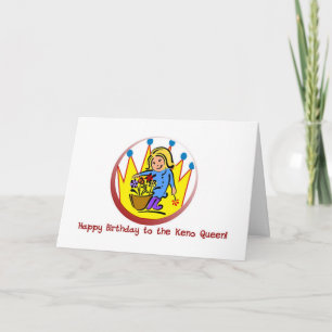 Cartes de Keno : Joyeux anniversaire à la reine de
