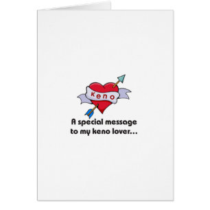 Cartes de Keno : Message spécial à mon amant de
