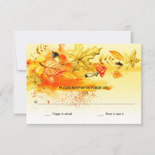 Cartes de la palette RSVP de chute