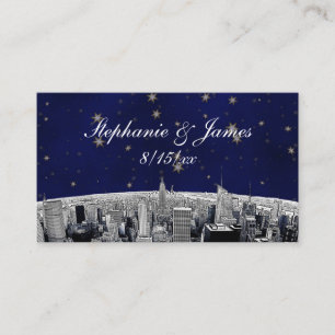 Cartes de la place Blue Gold Star de NYC Skyline 2