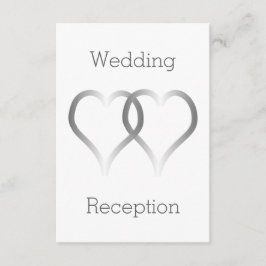 Cartes de la réception de mariage Coeurs d'argent