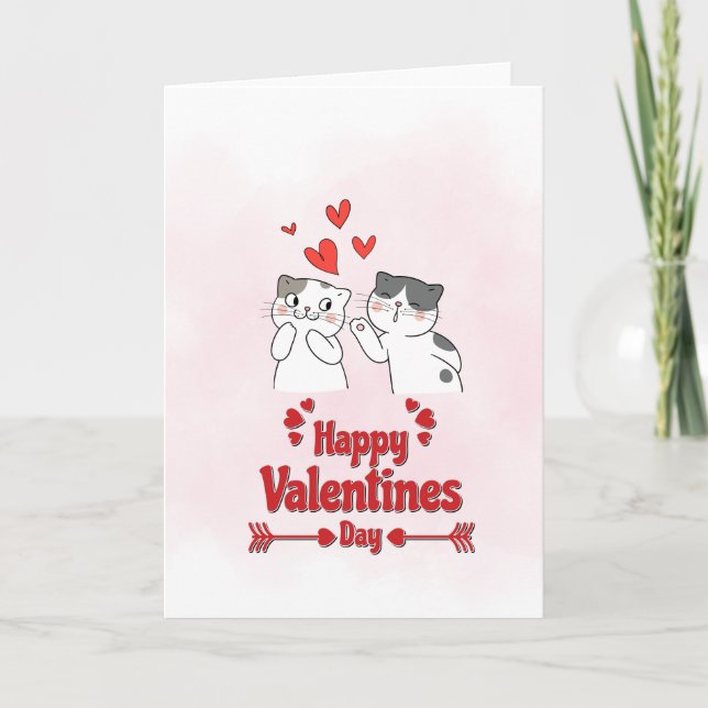 Cartes de la Saint-Valentin Chats Mignons - Douce  (Devant)