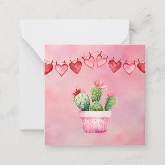 Cartes de la Saint Valentin de Cactus mignonne