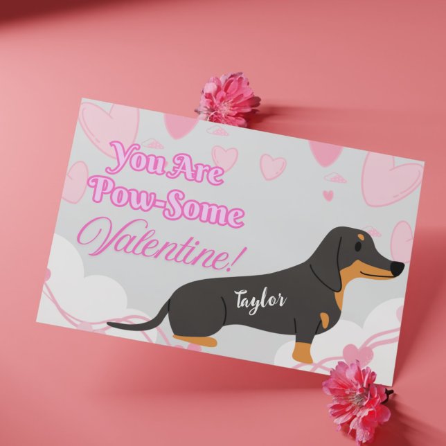 Cartes de la Saint-Valentin pour dachshund imprima (Printable Dachshund Valentine's Day Cards - Custom)