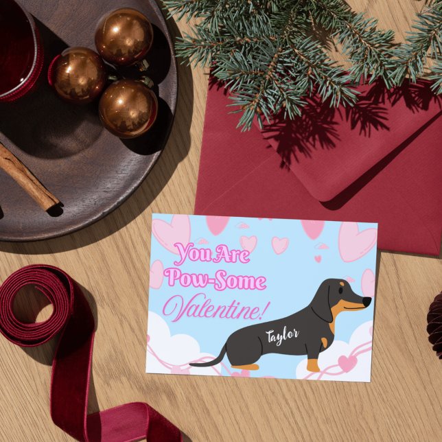 Cartes de la Saint-Valentin pour dachshund imprima (Printable Dachshund Valentine's Day Cards - Custom Text)