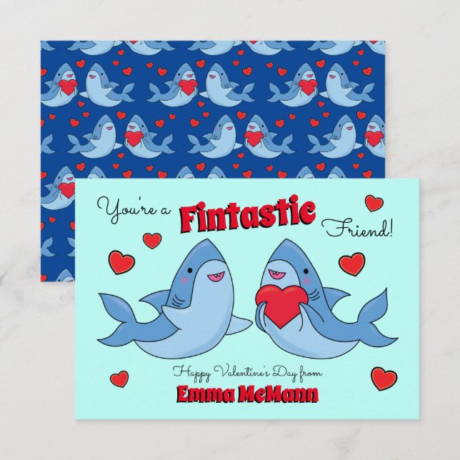 Cartes de la Saint-Valentin pour l'amitié des requ (Devant / Derrière)