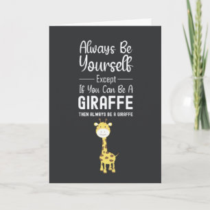Cartes de l'amoureux de la girafe mignonne, drôle 