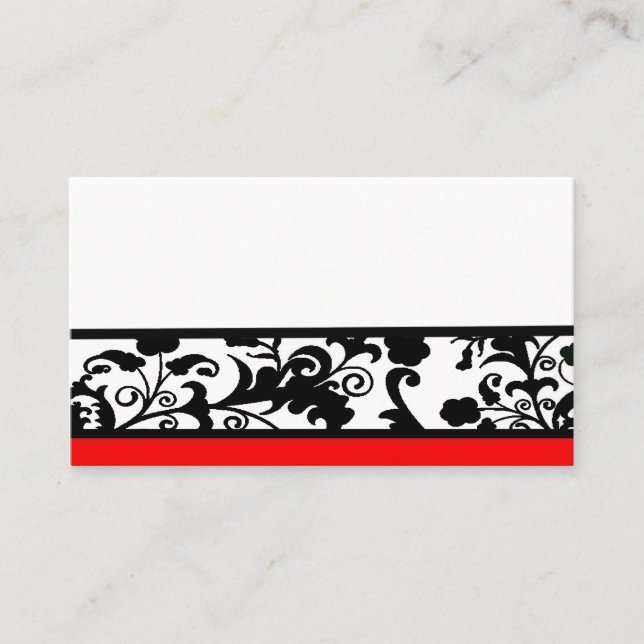 Cartes de lieu damas en noir et blanc (Devant)