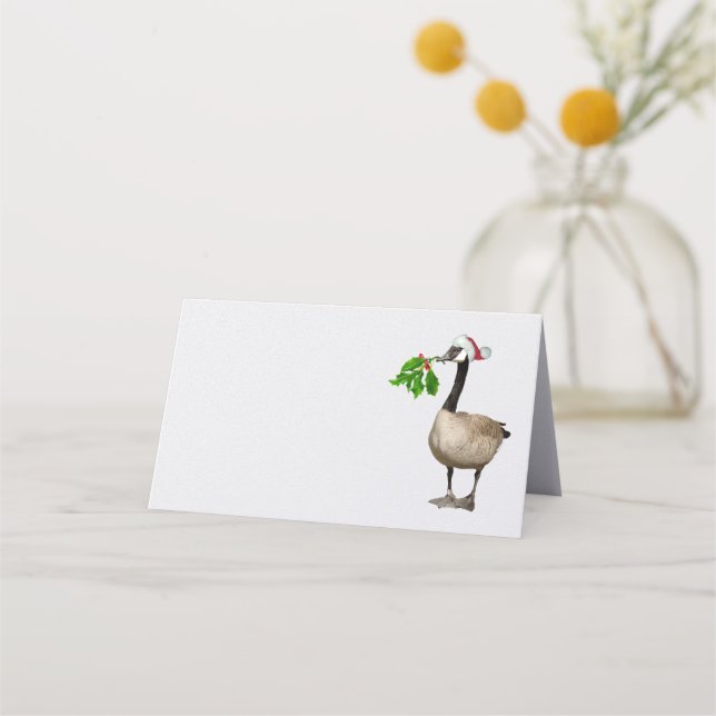 Cartes de lieu de Noël Goose (Devant)