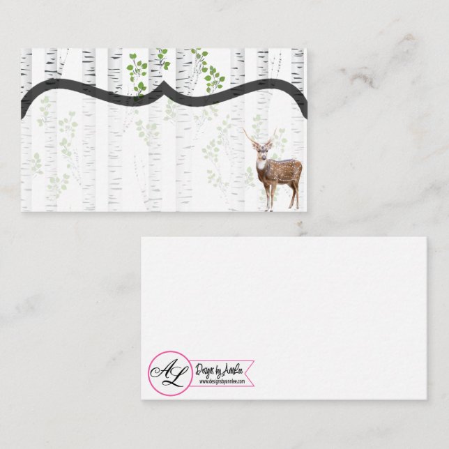 Cartes de lieu vierges Deer Doe Buck Chasse aux bo (Devant / Derrière)