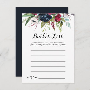 Cartes de liste de boules florales de Boho Whimsic