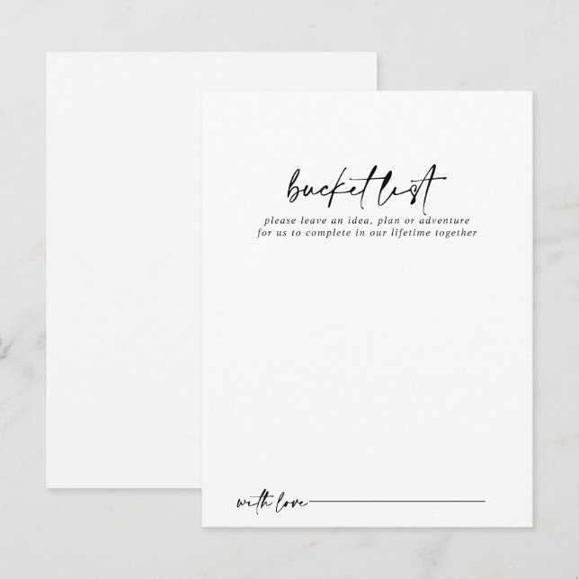 Cartes de liste de choses à faire pour un mariage  (Devant / Derrière)