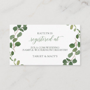 Cartes de liste de mariage Eucalyptus verdure