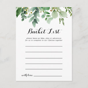 Cartes de liste des seaux de liage Eucalyptus vert