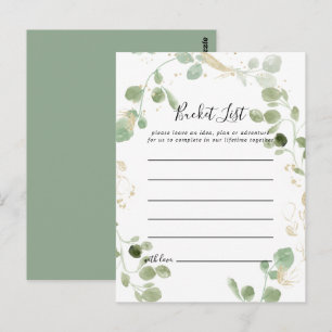 Cartes de liste des seaux de liage Gold Confetti E