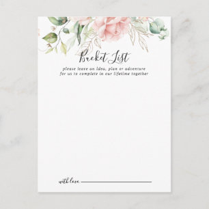 Cartes de liste Mariage de seau de feuillage vert 