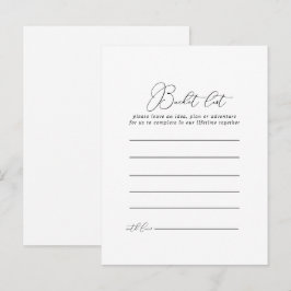 Cartes de liste minimaliste minimaliste chic class