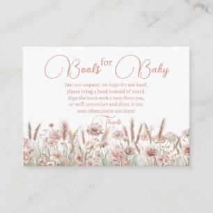 Cartes de livres Boho Wildflower pour bébé   Bébé 