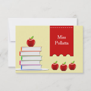 Cartes de livres et d'pommes