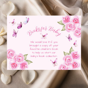 Cartes de livres pour bébé Papillons roses