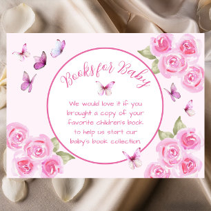 Cartes de livres pour bébé Papillons roses