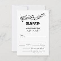 Cartes de mariage à Clavier de Piano de Musiciens 