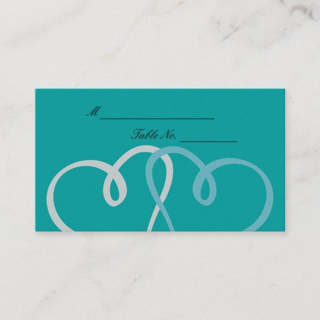 Cartes de Mariage à deux coeurs (Devant)