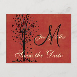 Cartes de mariage à motif de coeur et arbre pour a