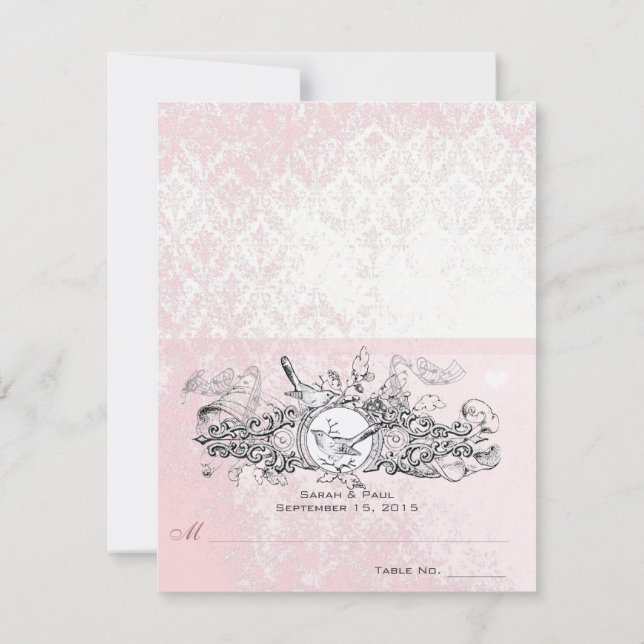 Cartes de mariage à plier en forme de tente pour l (Dos)