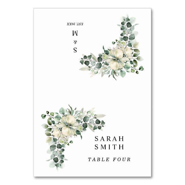 Cartes de mariage avec feuilles d'eucalyptus (Par défaut)