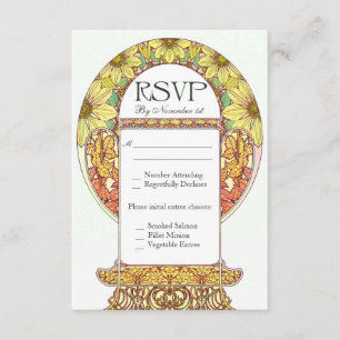 Cartes de mariage colorées du cru RSVP