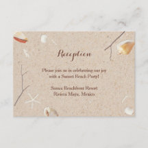 Cartes de mariage Coquillages & Étoiles de mer sur