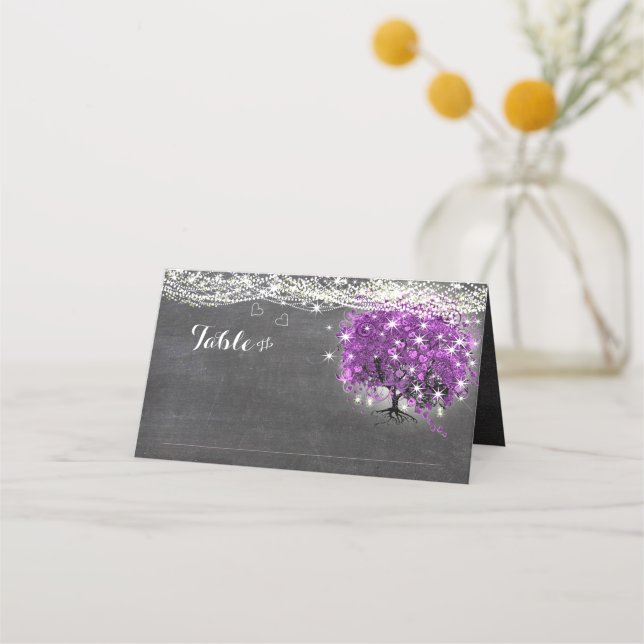 Cartes de mariage de l'arbre à feuilles de cœur po (Devant)