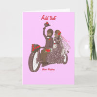 Cartes de mariage de motard de roses rouges Produi