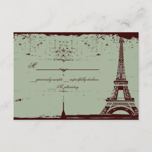 Cartes de mariage de Tour Eiffel RSVP