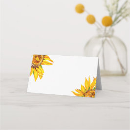 Cartes de mariage de tournesol